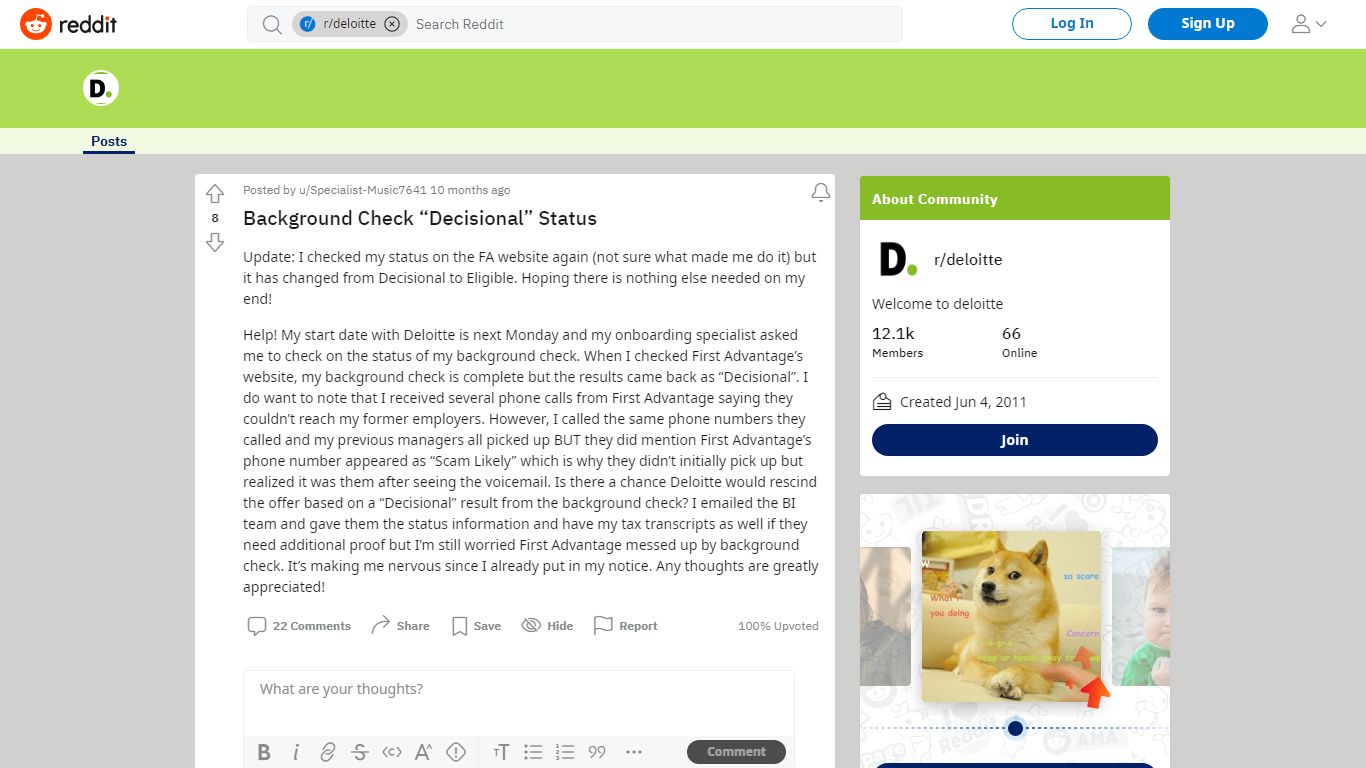 Background Check “Decisional” Status : deloitte - reddit